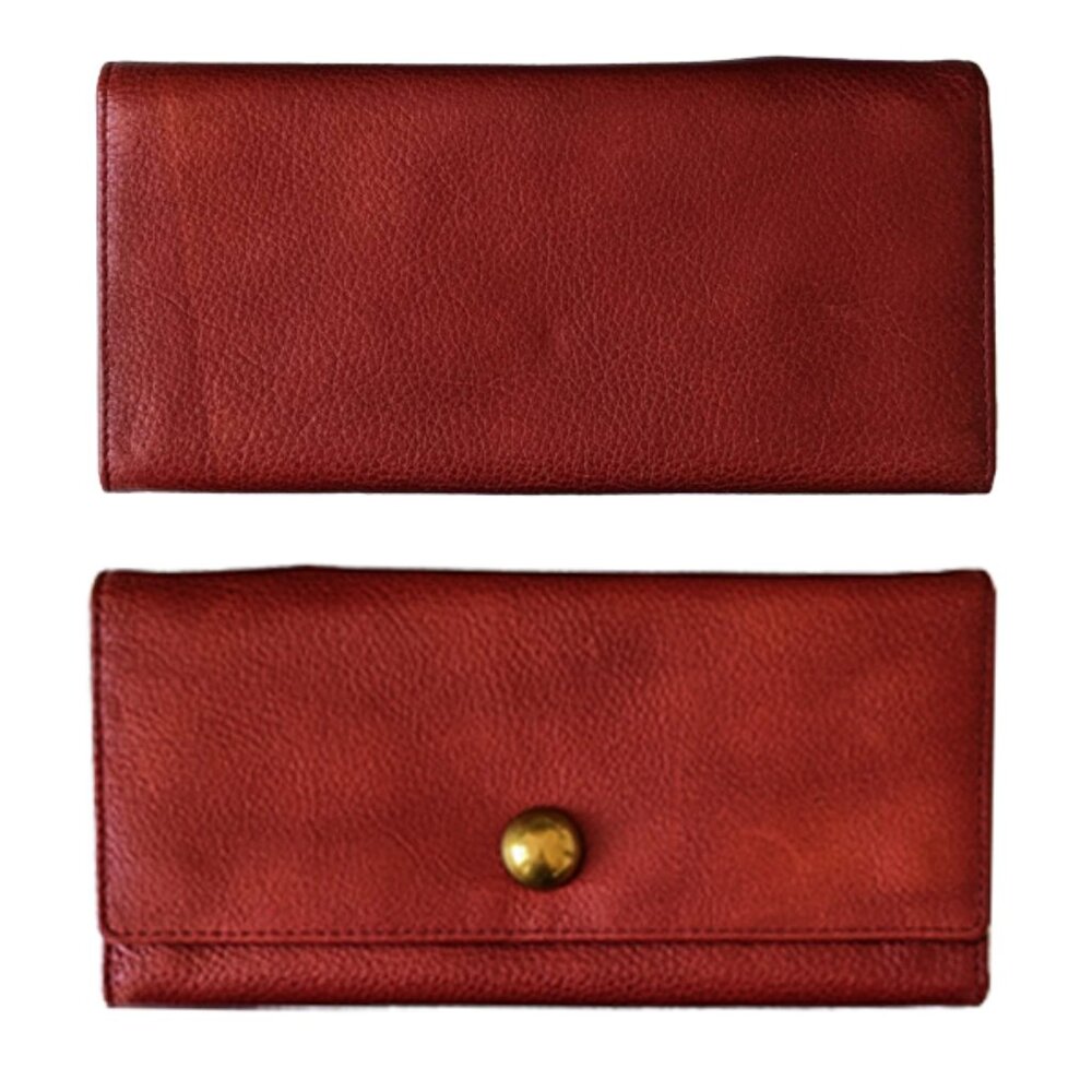 Osgoode Marley Leather Women's Long Wallet with Brass Snap New - Picture 11 of 13